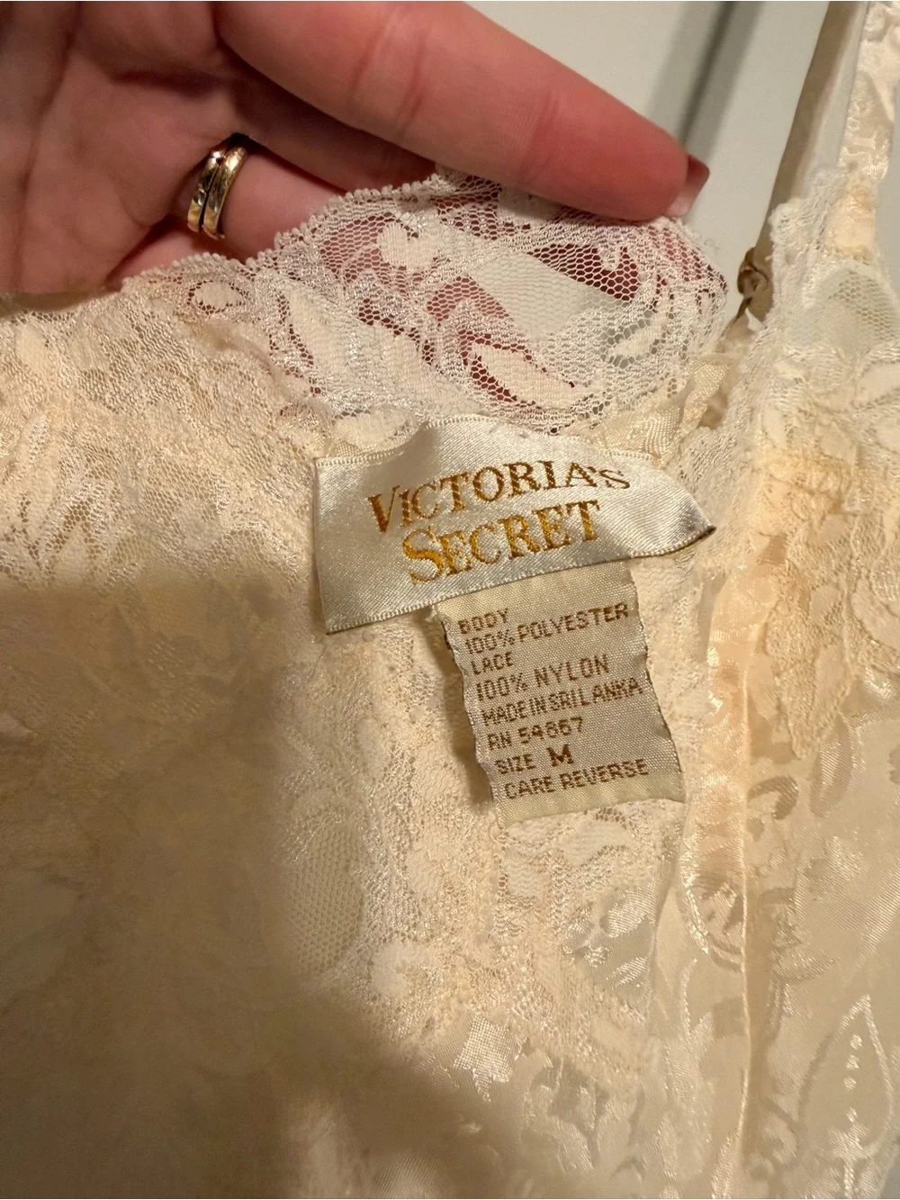 Vintage Gold Label Victoria’s Secret Slip in Ivory